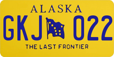 AK license plate GKJ022