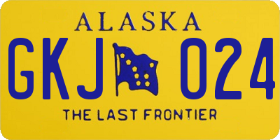 AK license plate GKJ024