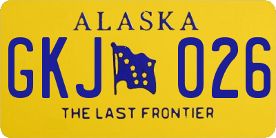 AK license plate GKJ026