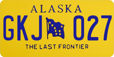 AK license plate GKJ027
