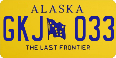 AK license plate GKJ033