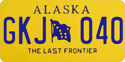 AK license plate GKJ040