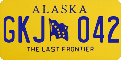 AK license plate GKJ042