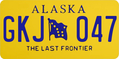 AK license plate GKJ047