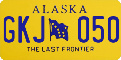 AK license plate GKJ050