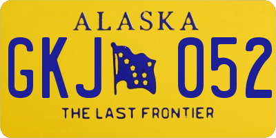 AK license plate GKJ052