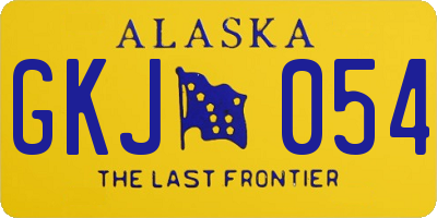 AK license plate GKJ054