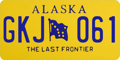 AK license plate GKJ061