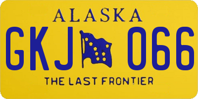 AK license plate GKJ066