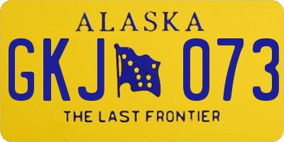 AK license plate GKJ073