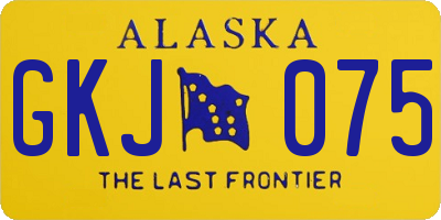 AK license plate GKJ075