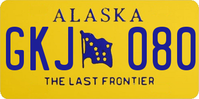 AK license plate GKJ080