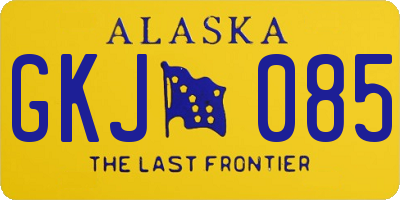 AK license plate GKJ085