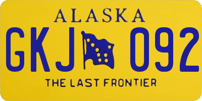AK license plate GKJ092