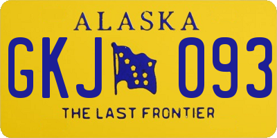 AK license plate GKJ093