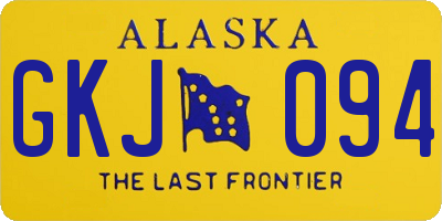 AK license plate GKJ094