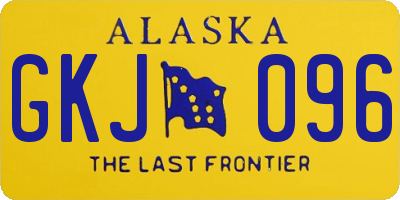 AK license plate GKJ096