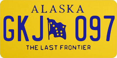 AK license plate GKJ097