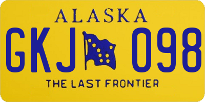 AK license plate GKJ098