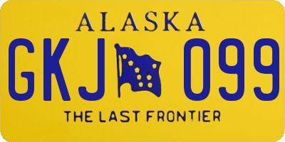 AK license plate GKJ099