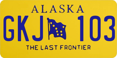 AK license plate GKJ103