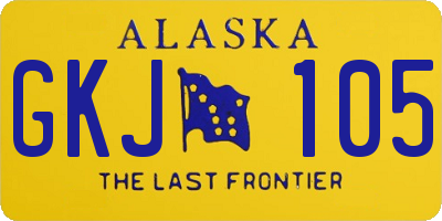 AK license plate GKJ105