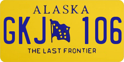 AK license plate GKJ106