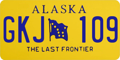 AK license plate GKJ109