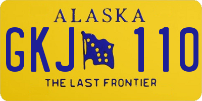 AK license plate GKJ110