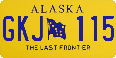 AK license plate GKJ115