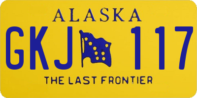 AK license plate GKJ117