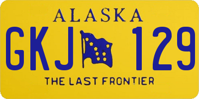 AK license plate GKJ129