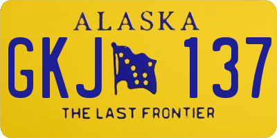AK license plate GKJ137
