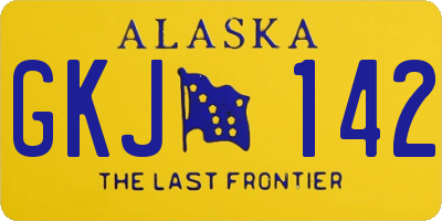 AK license plate GKJ142
