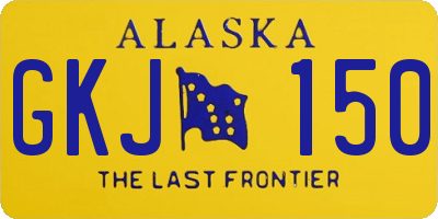 AK license plate GKJ150