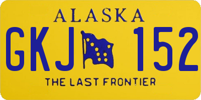 AK license plate GKJ152