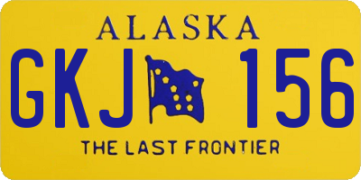 AK license plate GKJ156