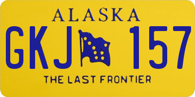 AK license plate GKJ157