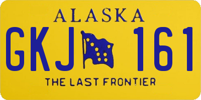 AK license plate GKJ161
