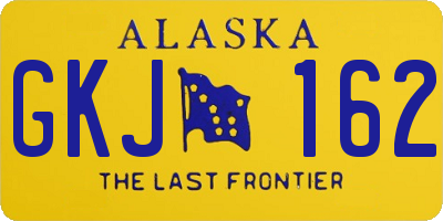 AK license plate GKJ162