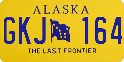 AK license plate GKJ164