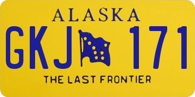 AK license plate GKJ171