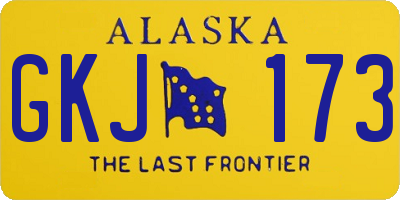 AK license plate GKJ173