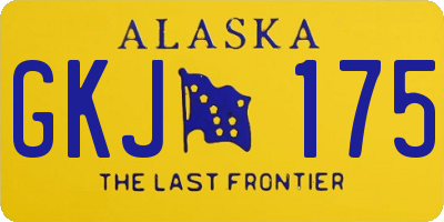 AK license plate GKJ175