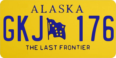 AK license plate GKJ176