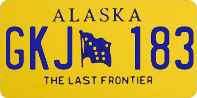 AK license plate GKJ183