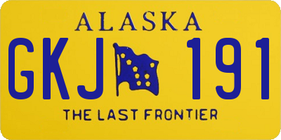 AK license plate GKJ191