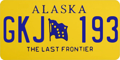 AK license plate GKJ193