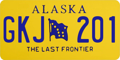 AK license plate GKJ201