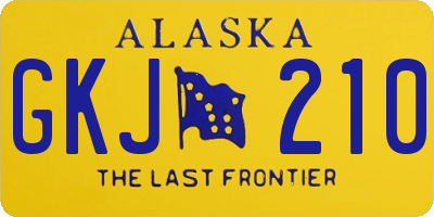 AK license plate GKJ210